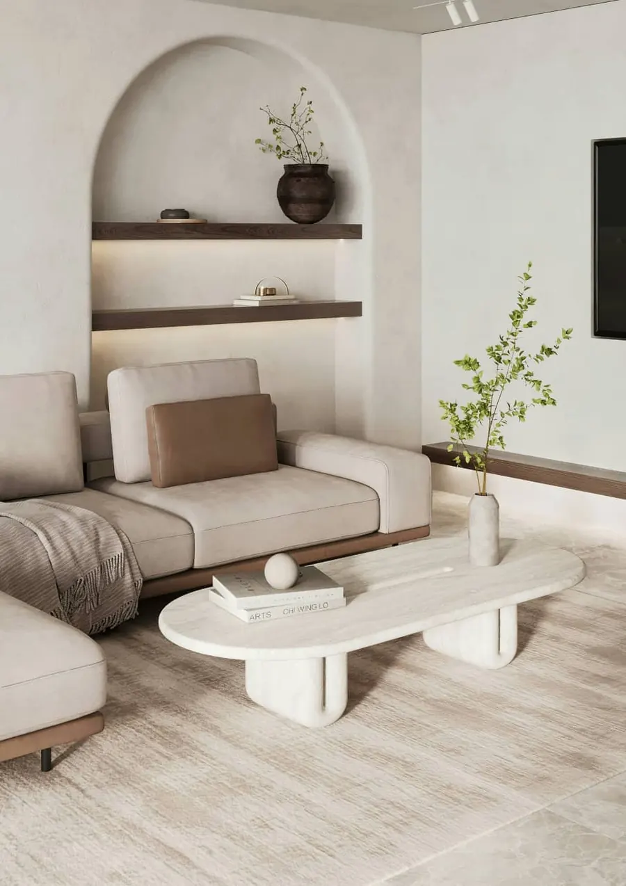 Freshly painted living room interior
